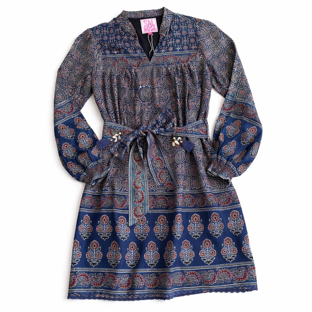 Sal Rosa Florence Belted Boho Mini Dress